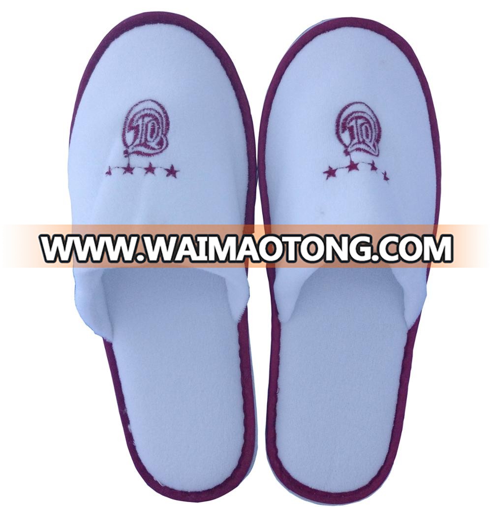 five star hotel personalized hotel slippers with logo for hotel